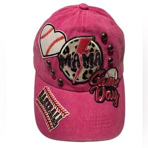 Pink Baseball Themed Cap